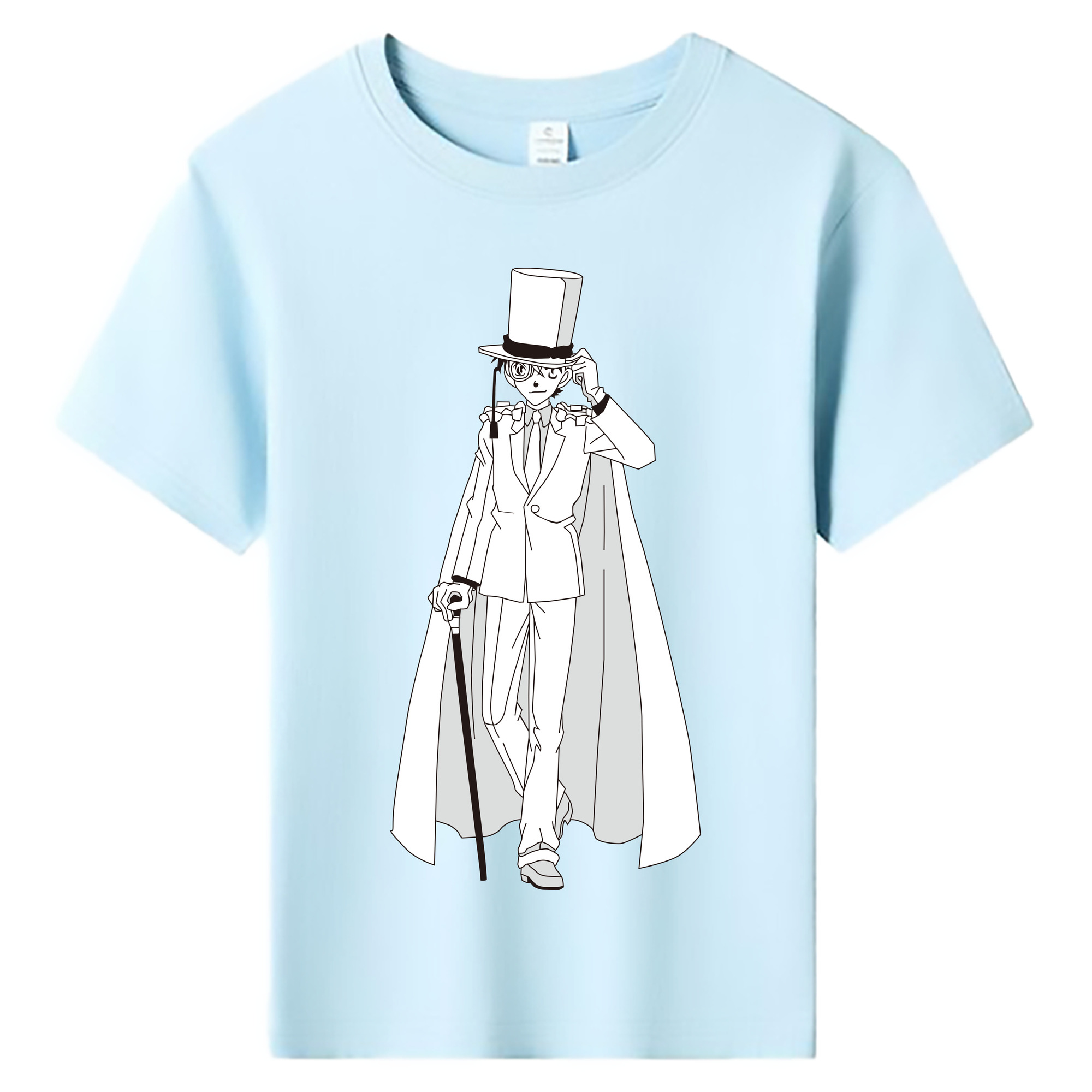 （画像用） 名探偵コナン くろば かいと Detective Conan Kuroba Kaito 綿100％キッズTシャツ（フロントプリント）